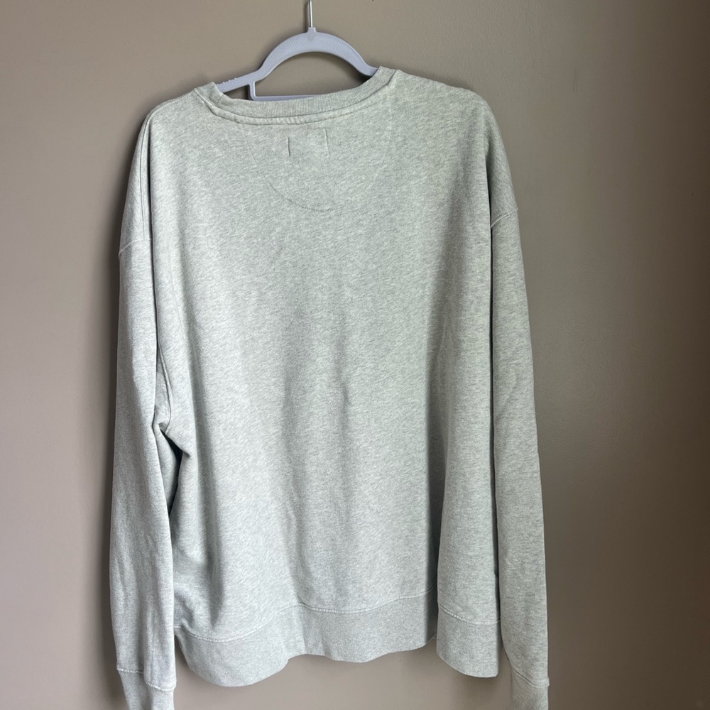 Lucky Brand Heather Gray Sweatshirt with Navy Print - Picture 3 of 3